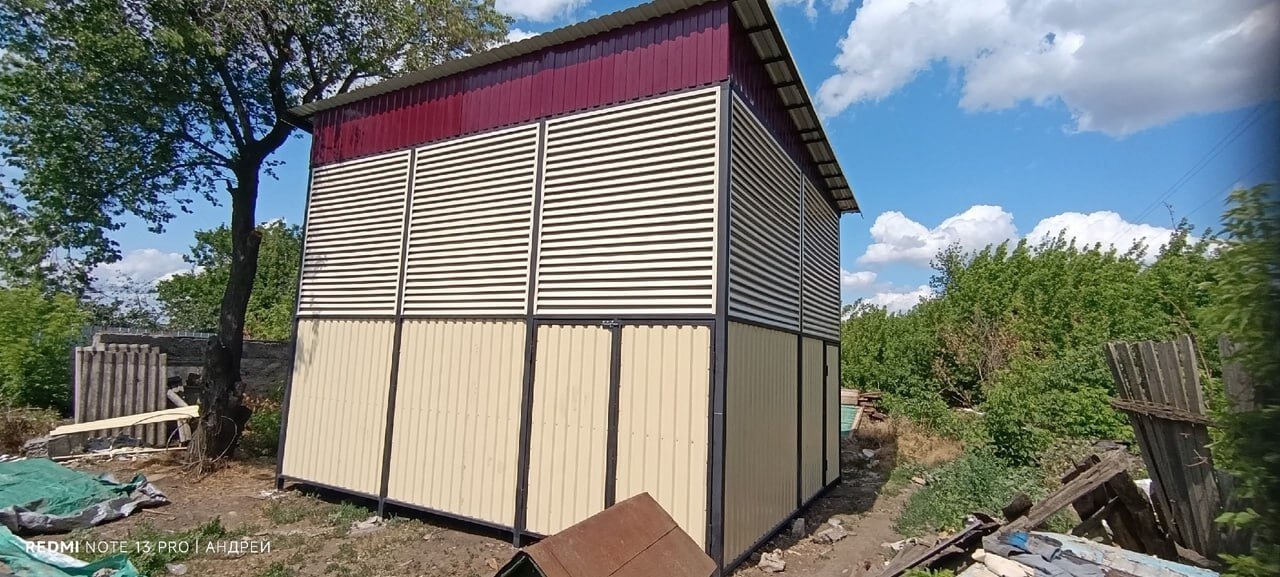 Сенник из ламелей еврожалюзи RAL1015 Слоновая Кость фото 2 в Коломне