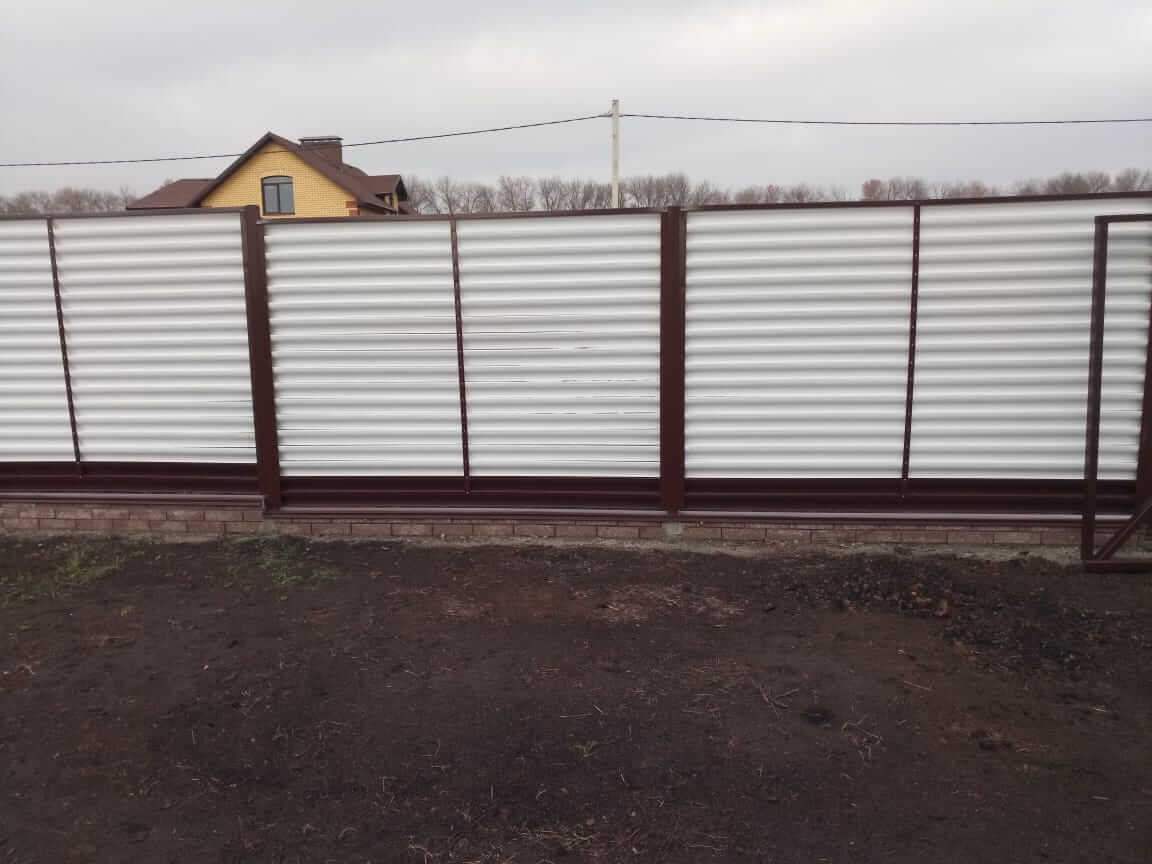Забор-жалюзи 22м RAL9003/9003 Белый двусторонний фото 1 в Коломне
